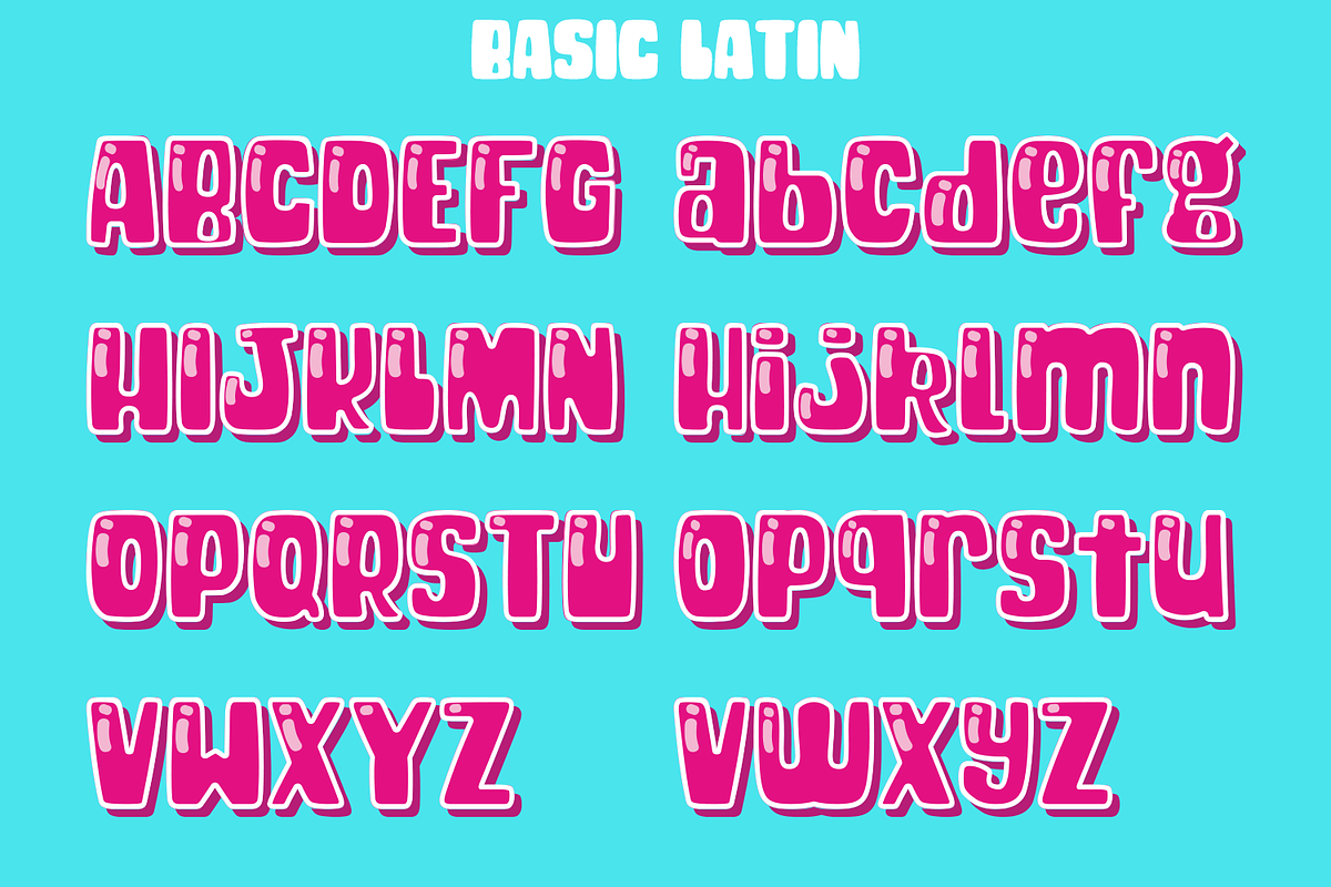Cheeky Bite Chunky Layered Font, a Font by Amber Nest Design (Photo 8 of 10)