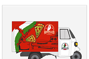 Vibrant Pizza Truck Design, a Food Illustration by CarWrap design (Thumbnail 5 of 5)