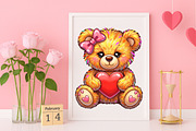 Valentine Teddy Bear Png, an Illustration by Canvas Craft (Thumbnail 3 of 7)