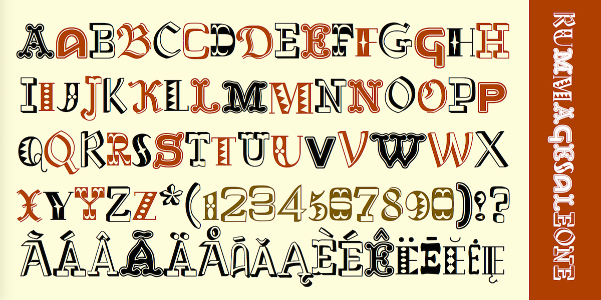 Rummage Sale, a Font by Ingrimayne Type (Photo 4 of 7)
