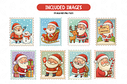Cute Santa Christmas Stamps Set, an Illustration by TatiMockup (Thumbnail 3 of 4)