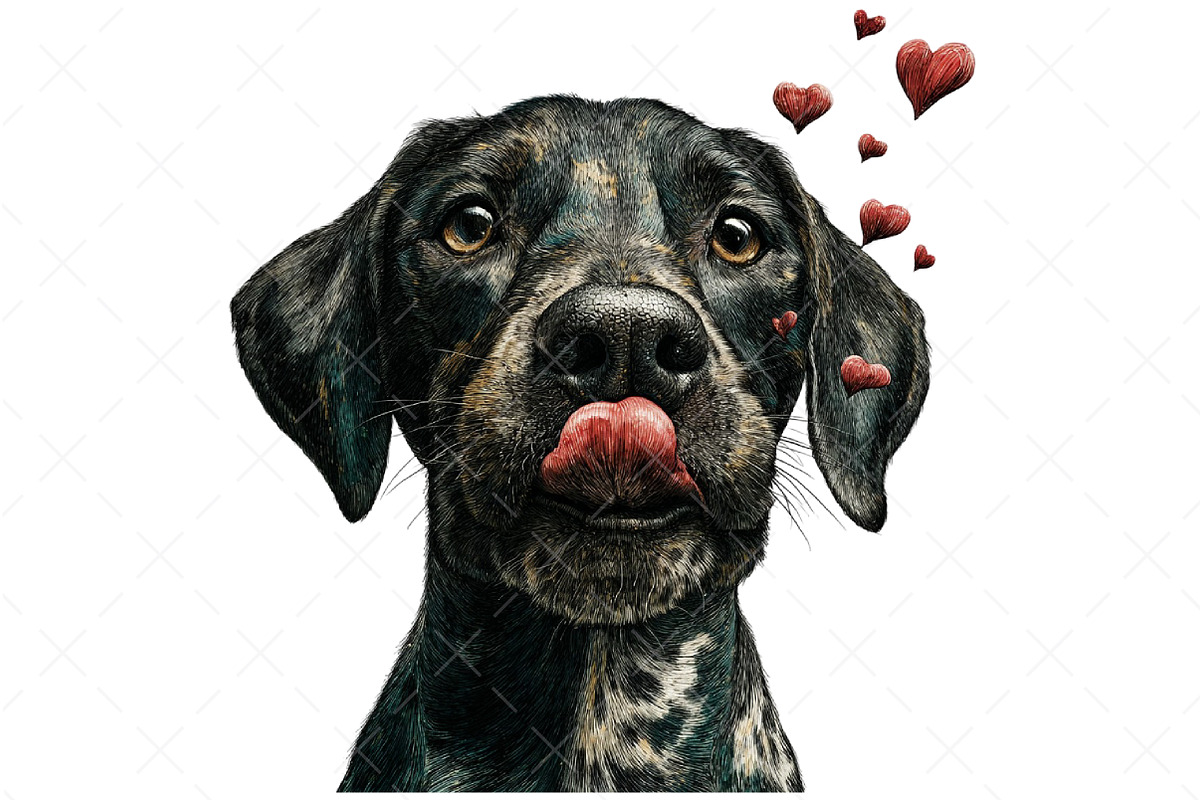 Whimsical Dogs Valentine's Day Png, an Illustration by Craft Nest (Photo 4 of 9)
