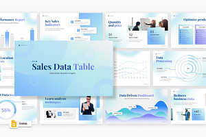 Sales Data Table Google Slides, a Presentation Template by Loin Studio