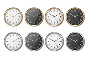 Wall Office Clock. Vector Set., an Object Graphic by Gomolach (Thumbnail 2 of 10)