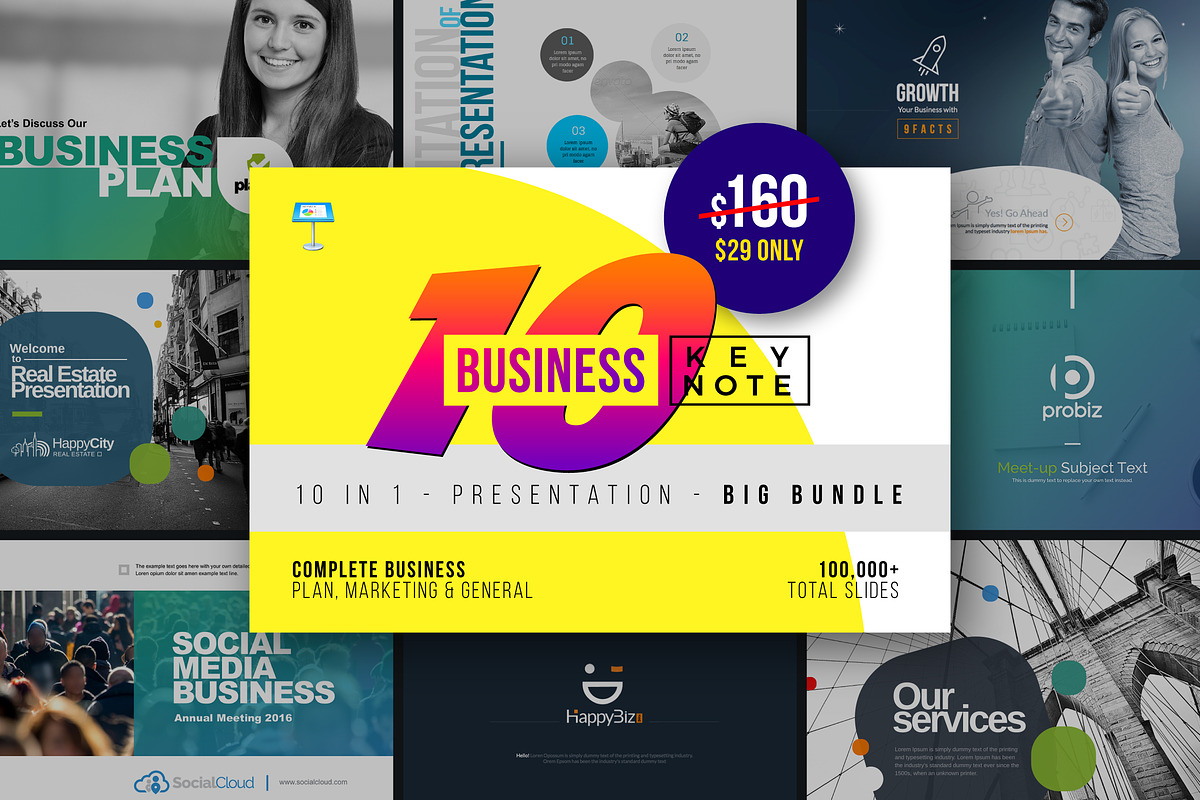 Business Keynote Templates Bundle