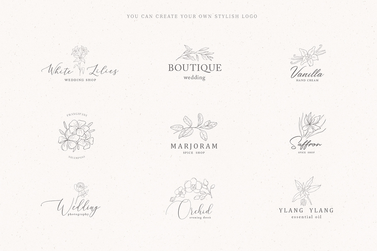 Botanical Hand Drawn Designs, Logos, a Seasonal Illustration by Designwork (Photo 14 of 22)