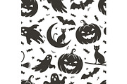 Cute seamless Halloween pattern, a Pattern Graphic by Yayasya (Thumbnail 2 of 3)