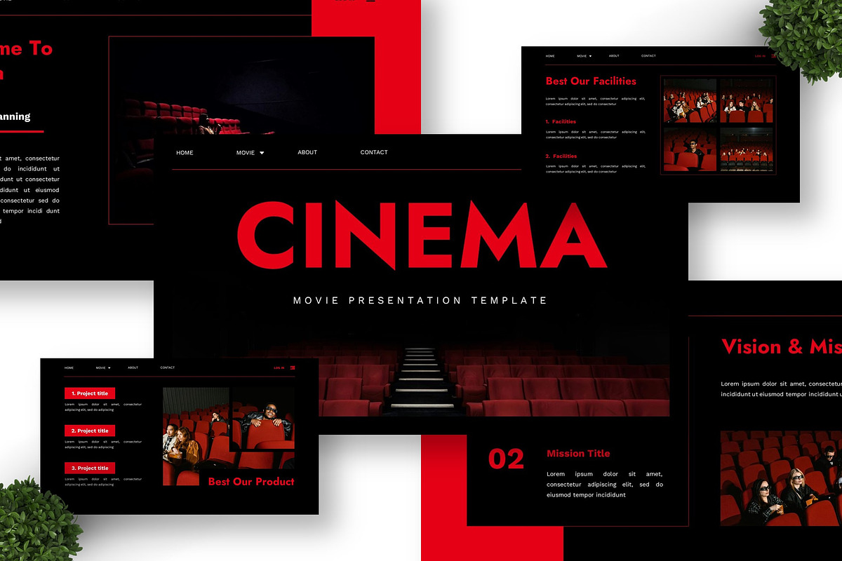 Cinema - Movie Powerpoint, a Presentation Template by Deepslide Studio (Photo 3 of 6)