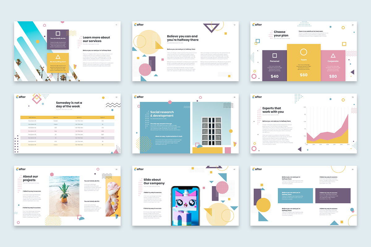 After Geometric Powerpoint Template, a Presentation Template by Reshapely (Photo 6 of 11)