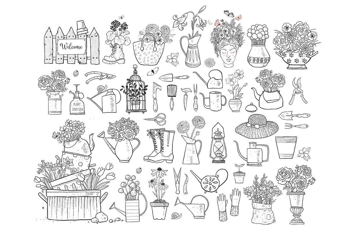 Garden doodles, an Illustration by Elina_Li (Photo 2 of 8)