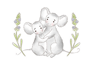 Mouse Mother And Me Clipart