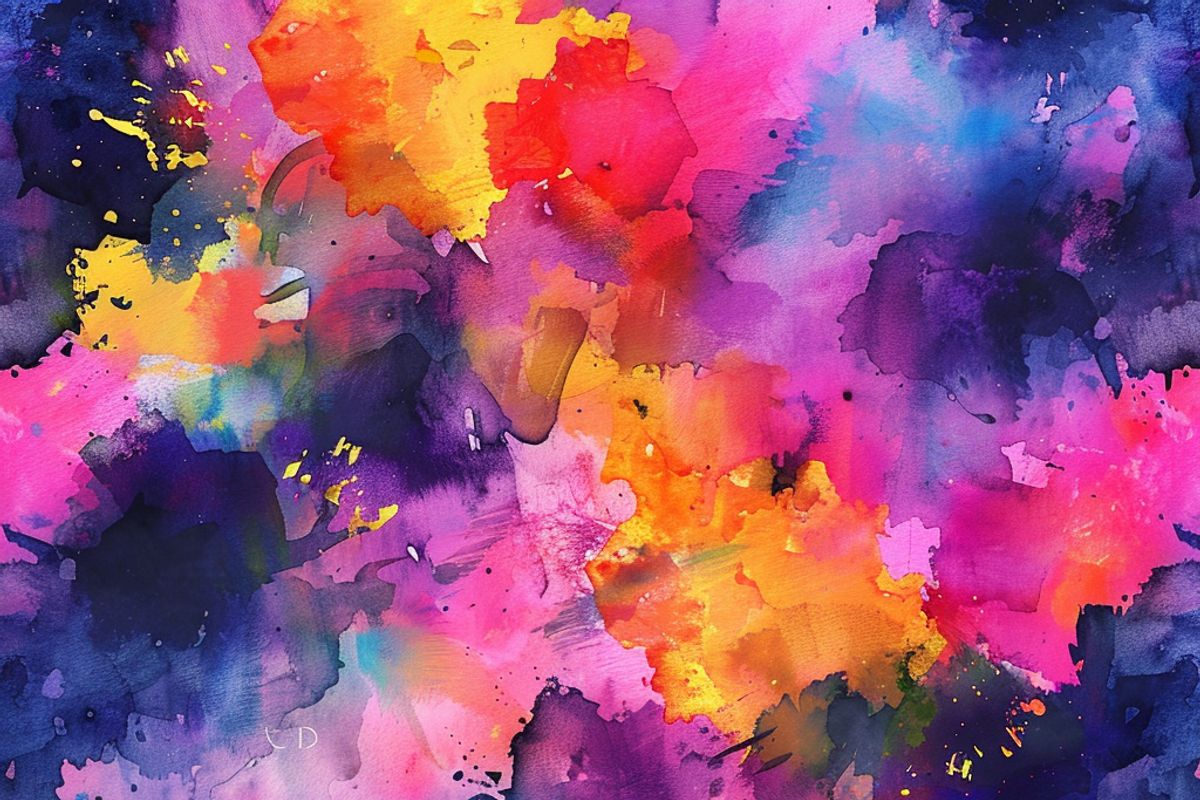Neon Watercolor Texture, a Pattern Graphic by Printable Treasure (Photo 6 of 10)