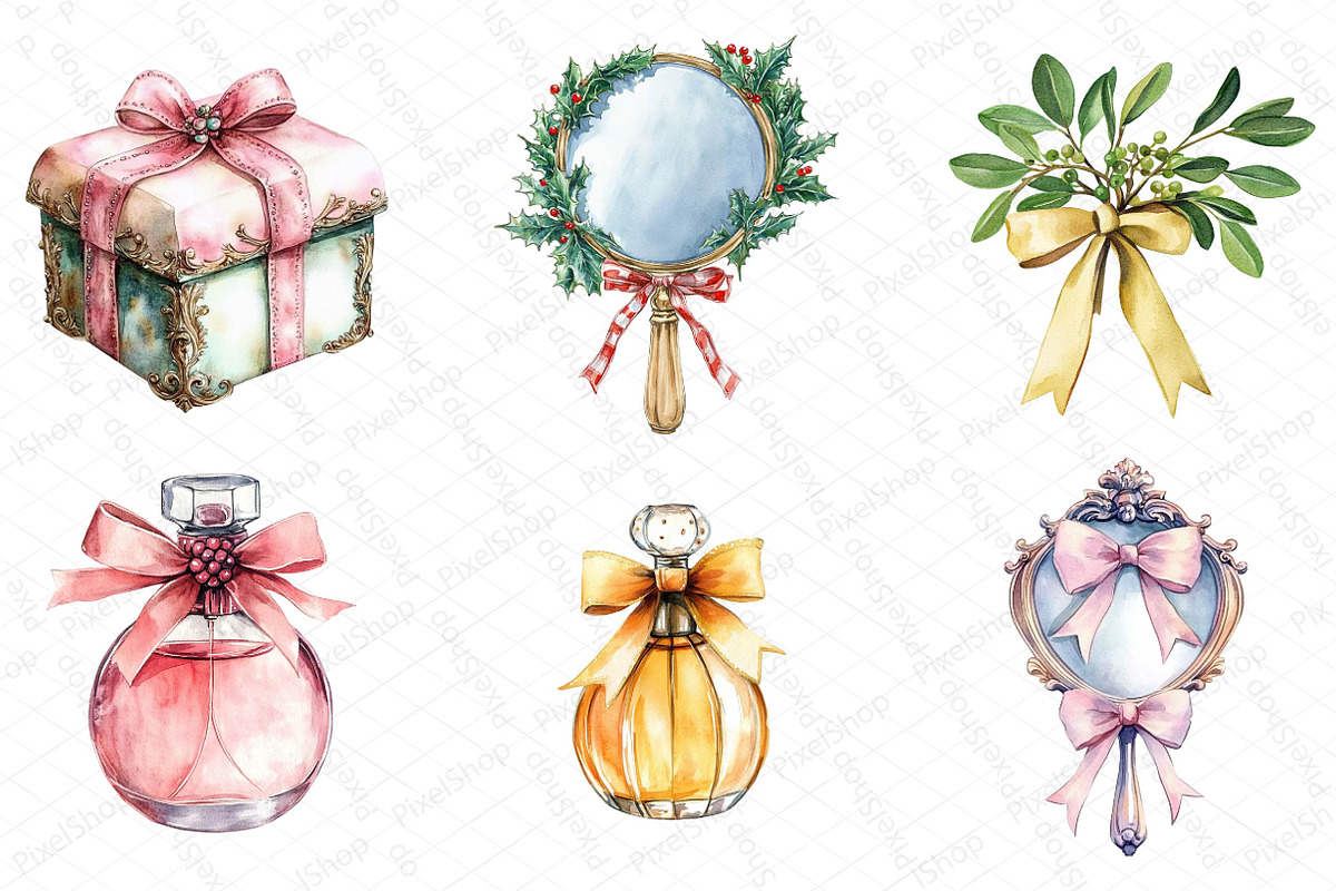 Coquette Christmas Clipart, an Illustration by DreamPrint404 (Photo 5 of 6)