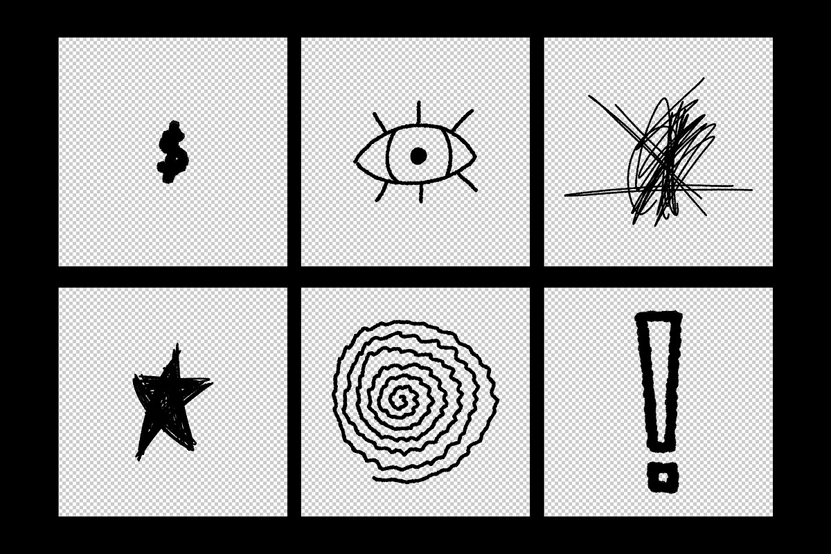Scron — 2000+ Monoliner Scribbles, an Object Graphic by The Lemeshko Design (Photo 3 of 4)