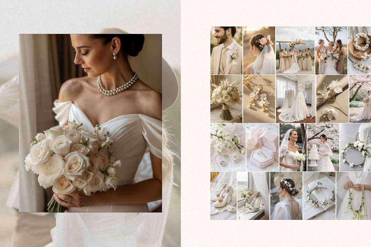 Beige Wedding Aesthetic Stock Photos, a Beauty & Fashion Photo by Helospace (Photo 3 of 10)