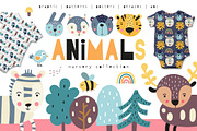 Nursery Art Animals, an Animal Illustration by Nursery Art (Thumbnail 1 of 9)
