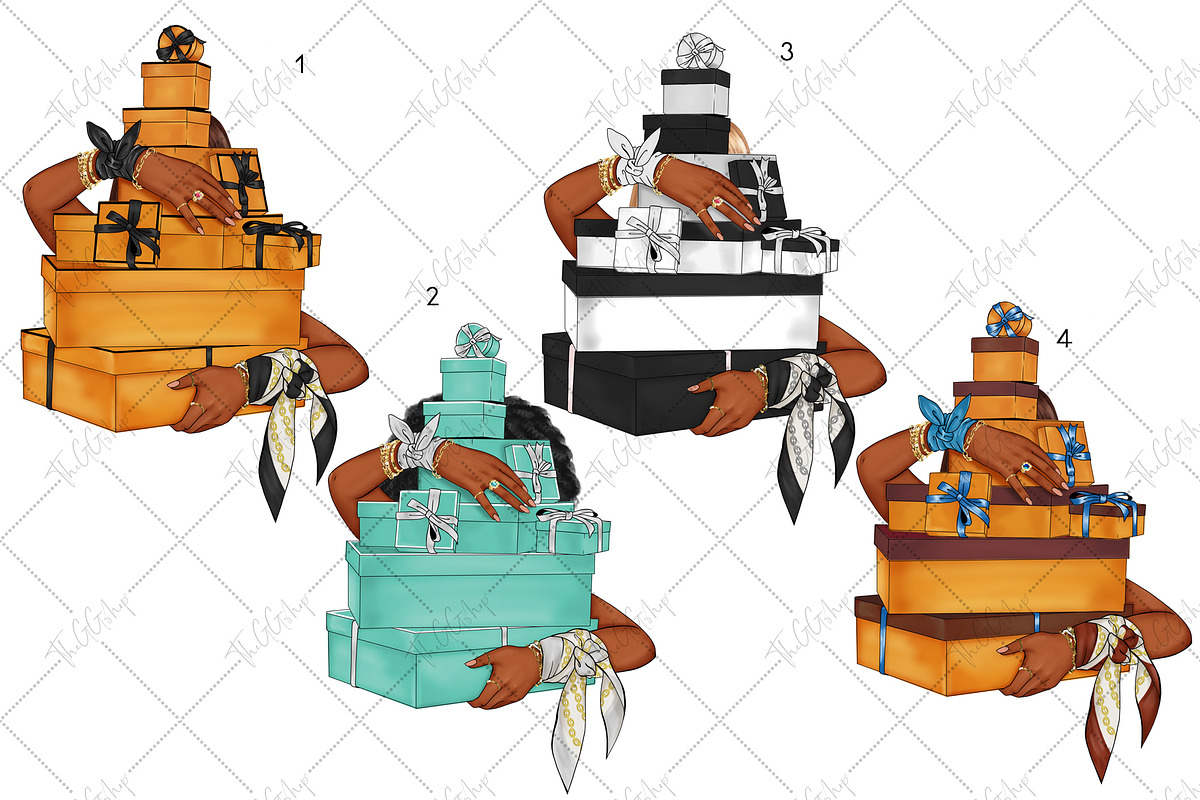Fashion Planner Girls Clipart set, a Work Illustration by The GG Shop (Photo 2 of 8)