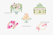 rococo romance clipart set, a Decorative Illustration by Patishop Art (Thumbnail 4 of 9)