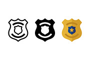 Police Badge Icons, a Solid Icon by Artonix (Thumbnail 2 of 2)