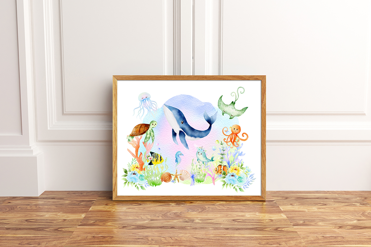 UNDERWATER SEA CLIPART, an Animal Illustration by heyiamalice (Photo 11 of 13)