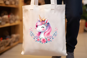 Cute Pink Unicorn Sublimation