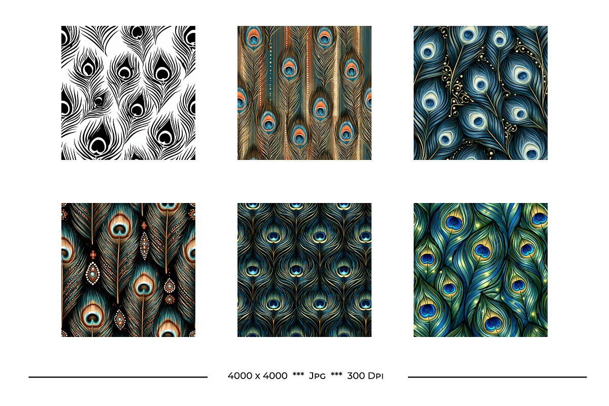 Peacock Feather Animal Print Designs, a Pattern Graphic by karenfoleyphoto (Photo 9 of 11)