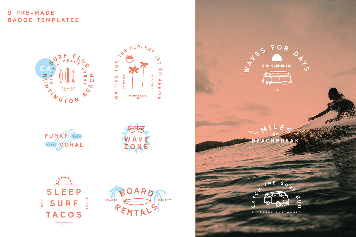 Beach Vibes Graphic Collection, an Illustration by Mere Hunter (Photo 2 of 4)