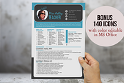 Modern teacher resume for MS Word, a Resume Template by Inkpower (Thumbnail 1 of 5)