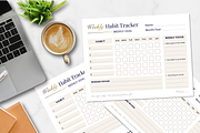 Weekly Habit Tracker Printable, a Stationery Template by AntDesignStudio (Thumbnail 4 of 6)