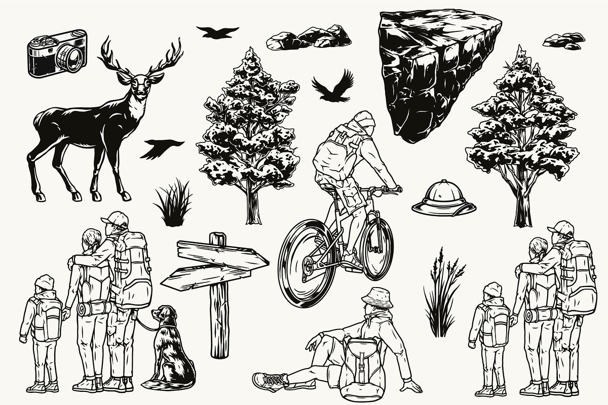 Retro Camping illustrations, an Animal Illustration by DGIM studio (Photo 8 of 12)
