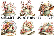 Whimsical Spring Floral Hat Clipart, an Illustration by OK Design (Thumbnail 2 of 6)