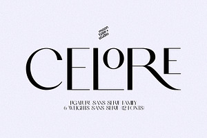Celore Family (12 Fonts)