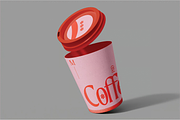 Paper Coffee Cup Mockup, a Cups & Container Mockup by skybluecreative (Thumbnail 1 of 2)