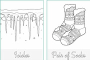 Christmas Holidays Coloring Pages, a Seasonal Illustration by Nuvame Arts & Designs (Thumbnail 5 of 21)