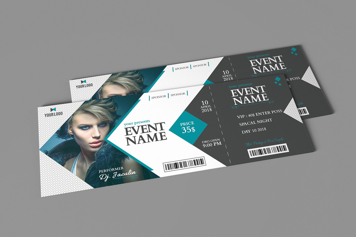 Event Ticket, an Invitation Template by Rongbaaz (Photo 3 of 5)
