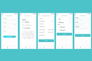 Contact Form, Contact Us Screens App