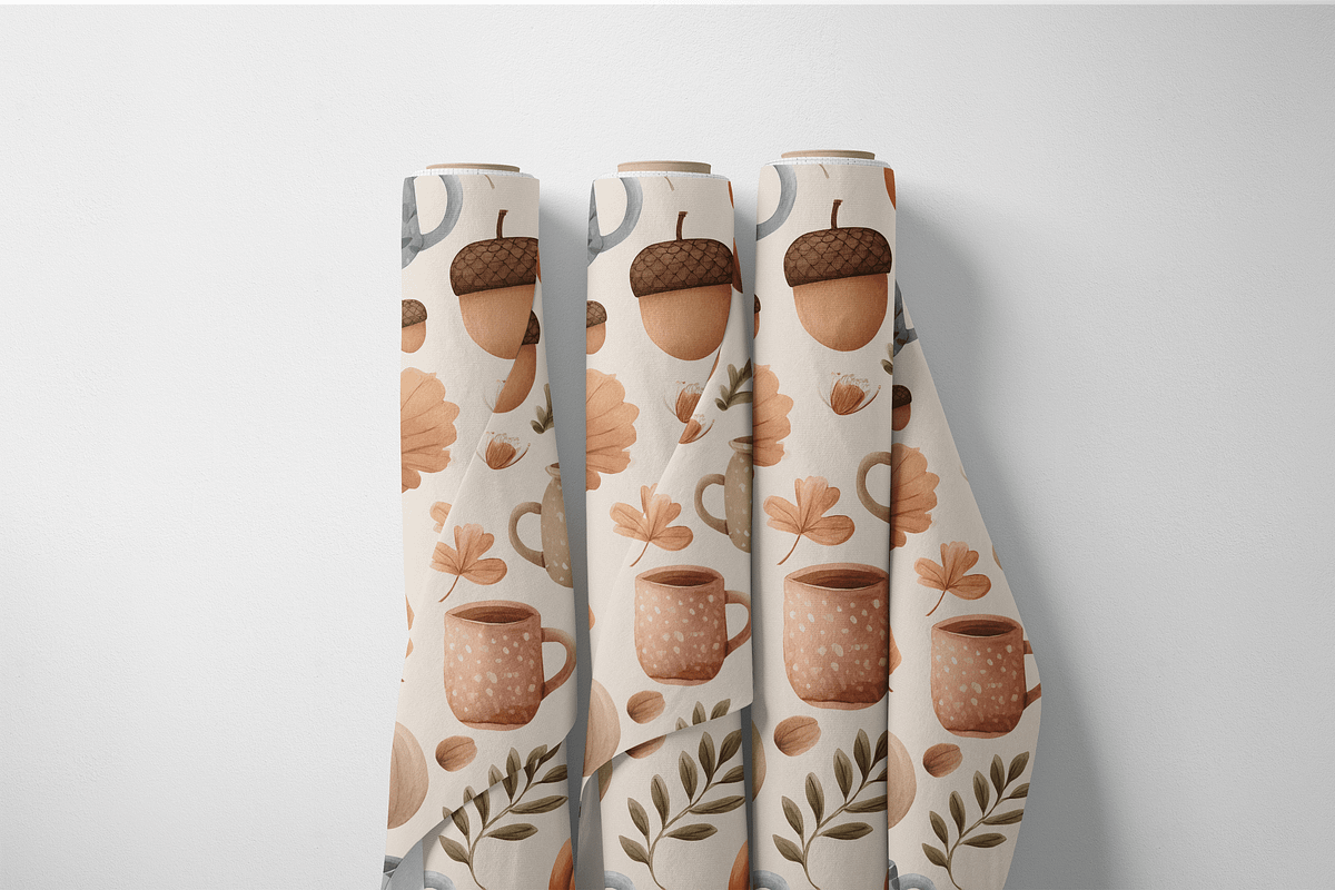 Autumn Leaves Seamless Pattern, a Decorative Illustration by Pati Charm Studio (Photo 6 of 7)