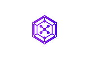 Modern Hexagonal Molecule Tech Logo, a Branding & Logo Template by Vectorium Studio (Thumbnail 1 of 9)