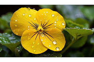 flower yellow pansy ai generated, a Nature Photo by pikepicture