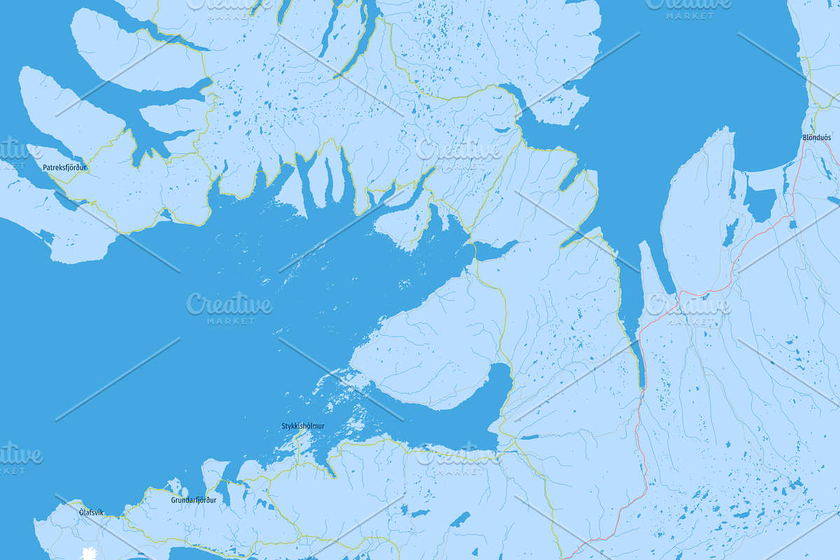 High Detailed Iceland Map, an Illustration by ilynx (Photo 4 of 5)