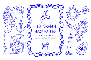 Fisherman Aesthetic – Font+Graphics