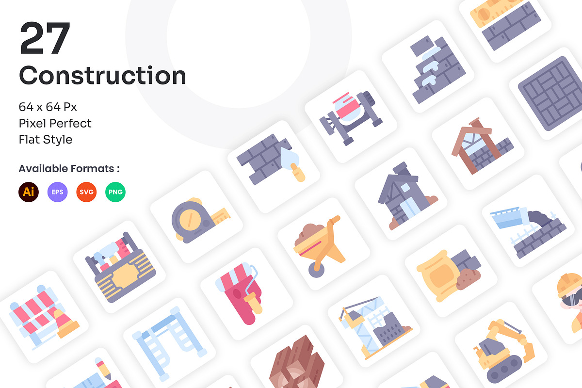 Construction Icons Set - Flat, an Icon by Kmg Design (Photo 1 of 2)