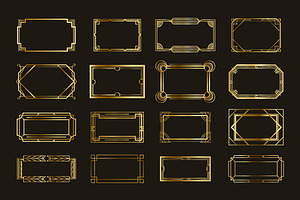 Vintage Art Deco Frame Set