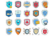 Cyber security shield icons for, an Object Graphic by pikepicture (Thumbnail 2 of 3)