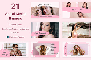 21 Social Media Banners Psd V-6