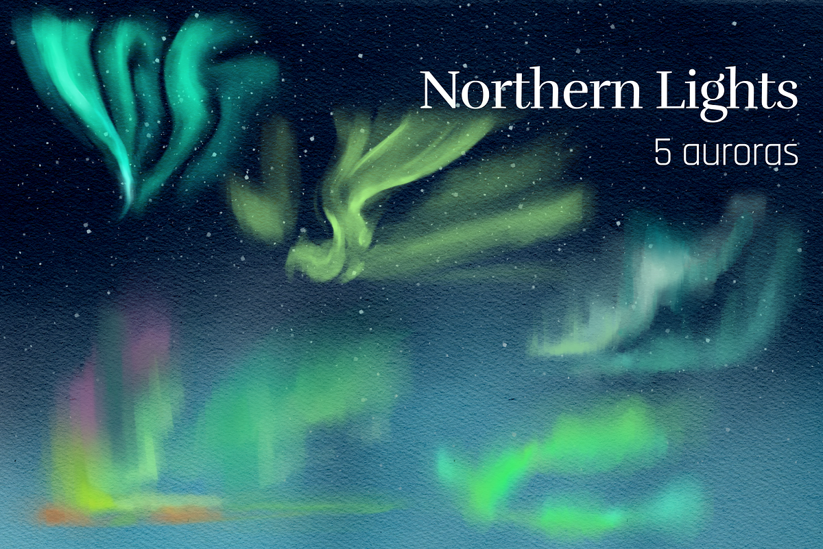 Northern Lights, a Background Graphic by NikiArts (Photo 12 of 12)
