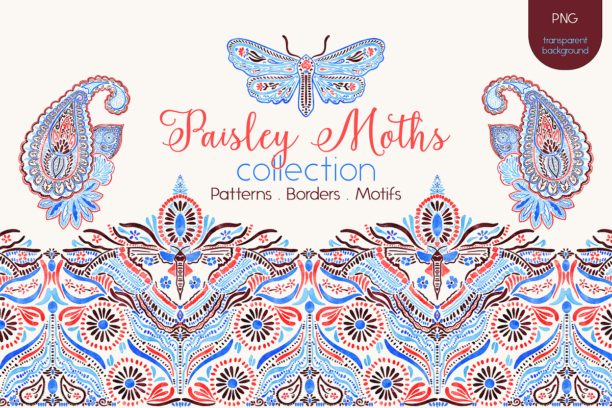 Paisley Moths collection, a Pattern Graphic by Mona Ahmed (Photo 1 of 11)
