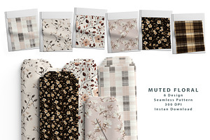6 seamless pattern: Muted Floral