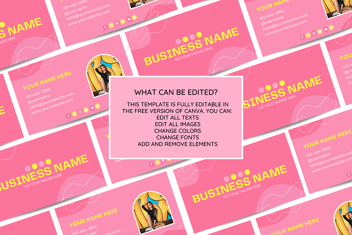 Colorful Business Card Template, a Business Card Template by SunshineStudioBoutique (Photo 3 of 9)