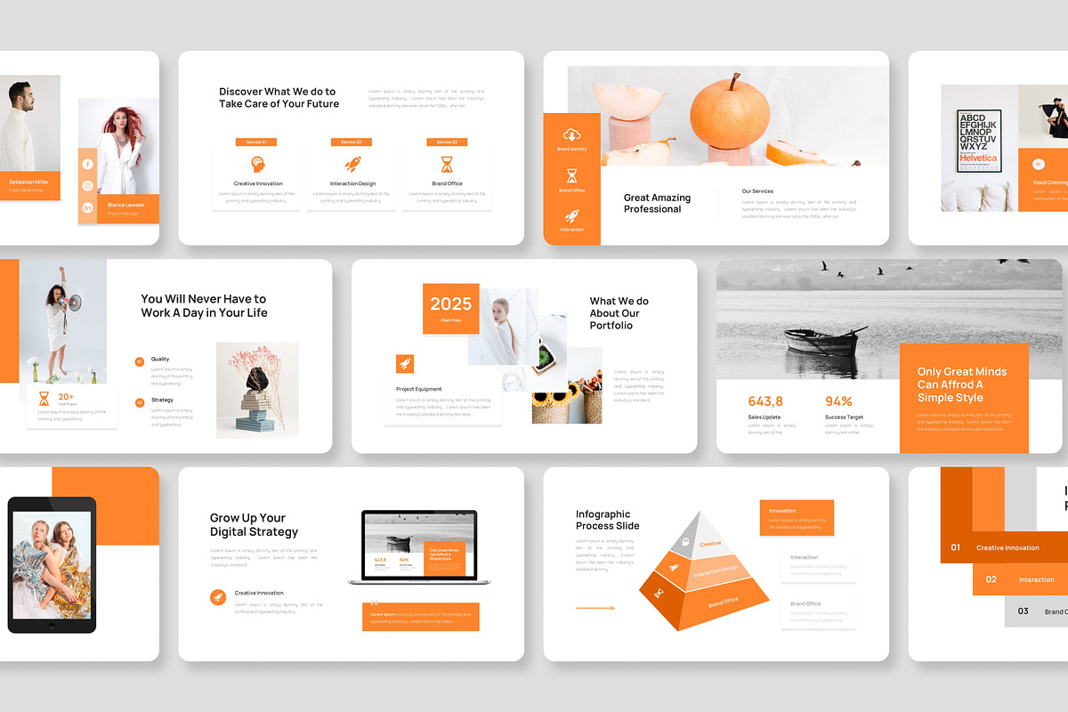 Multive - Orange Multipurpose PPTX, a Presentation Template by Premast (Photo 3 of 4)